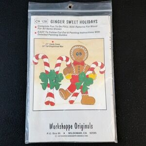 Woodshoppe Originals Ginger Sweet Holidays Gingerbread Candy Canes Woodwork